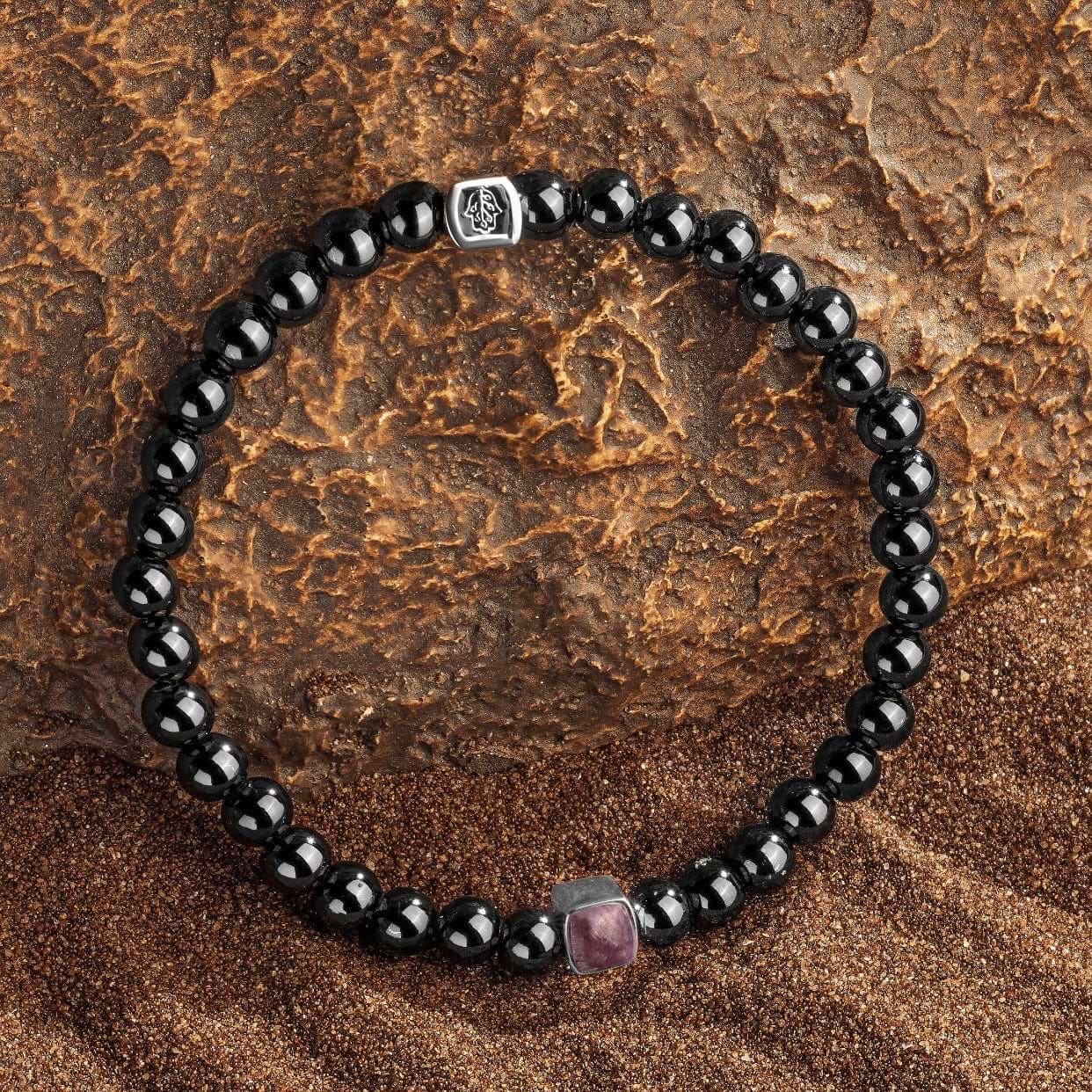 Karma and Luck  Bracelets - Mens  -  Life Force – January Birthstone Garnet Onyx Bracelet