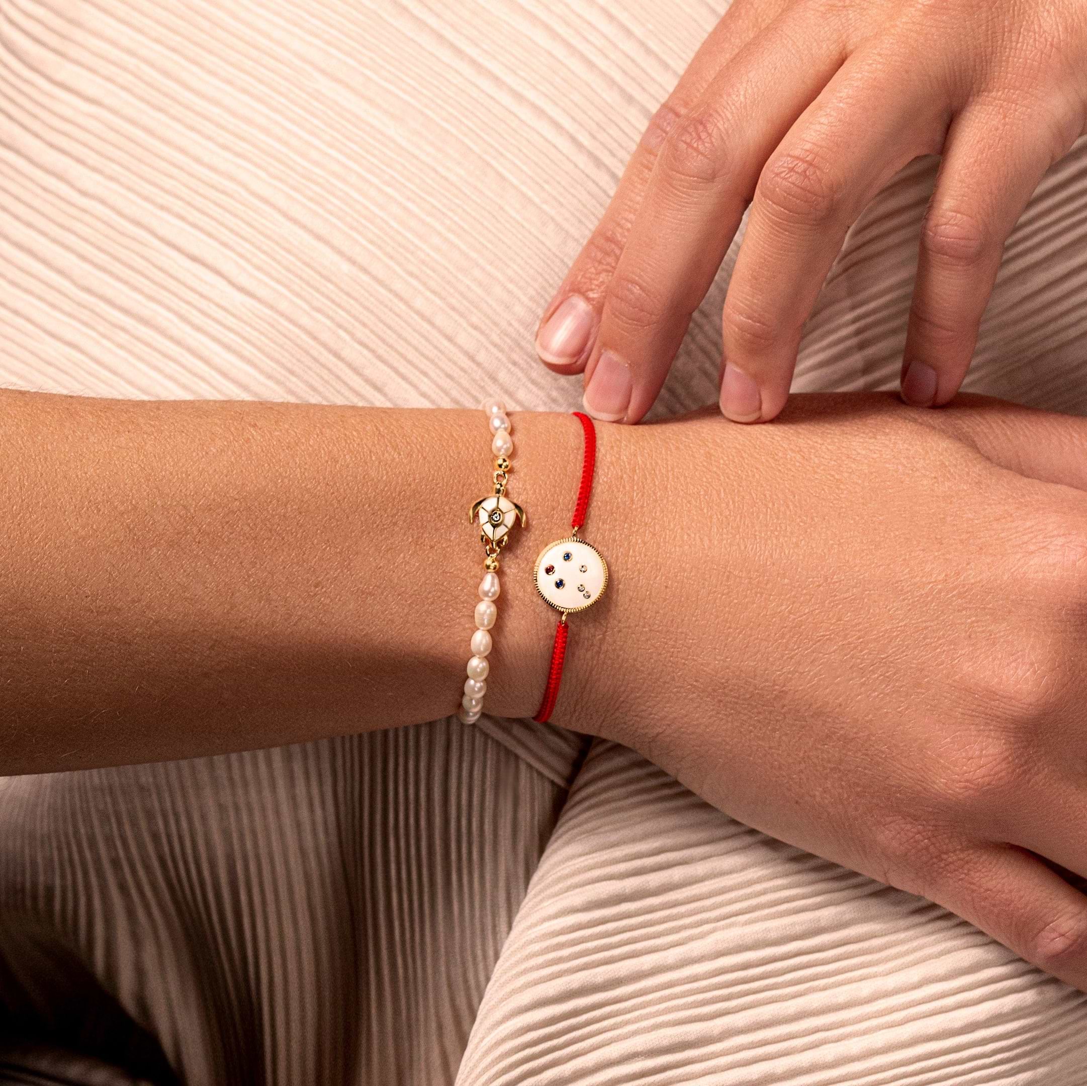Karma and Luck  Bracelets - Womens  -  Social Butterfly - Libra Constellation Red Bracelet