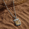 Picture of Abundant Shine - Citrine Cush Cab Mantra Pendant Necklace