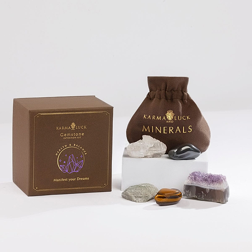 Karma and Luck  Home Decor  -  Health & Balance - Mineral Intention Box