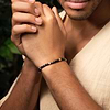 Karma and Luck  Bracelets - Mens  -  Grounded in Protection - Hematite Onyx Heishi Bracelet