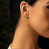 Karma and Luck  Earrings - Womens  -  Essential Divinity - Multi Symbol Amethyst Drop Earrings