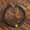 Karma and Luck  Bracelets - Mens  -  Sunny Energy – November Birthstone Citrine Onyx Bracelet