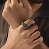 Karma and Luck  Rings - Mens  -  Blessed Faith - Cross Mantra Ring