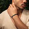 Karma and Luck  Bracelets - Mens  -  Abundant Positivity - Matte Onyx Malachite Bracelet