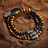 Karma and Luck  Bracelet  -  Promising Perspective - Tiger's Eye Lava Onyx Wrap