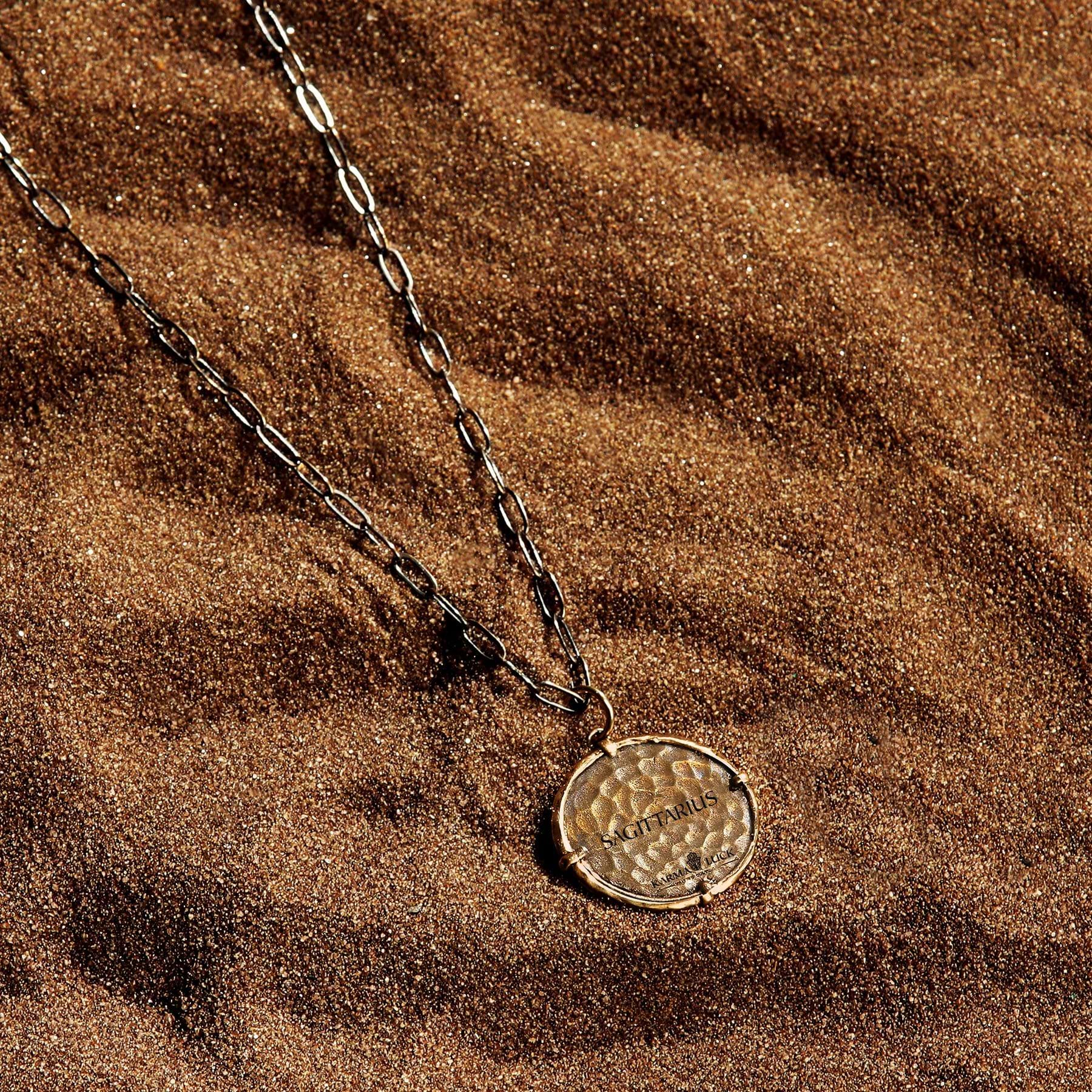 Karma and Luck  Necklace  -  Truth Seeker - Sagittarius Zodiac Medallion Necklace