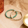 Karma and Luck  Bracelets - Womens  -  Serene Protection - Turquoise Enamel Evil Eye Charm Bracelet