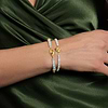 Karma and Luck  Bracelet  -  Spiritual Treasure - Aquamarine Lotus Charm Bracelet