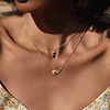 Karma and Luck  Necklace  -  Serene Tranquillity - Amethyst Evil Eye Pointer Necklace