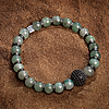 Karma and Luck  Bracelet  -  Abundant Vitality - Men's CZ Ball Jade Bracelet