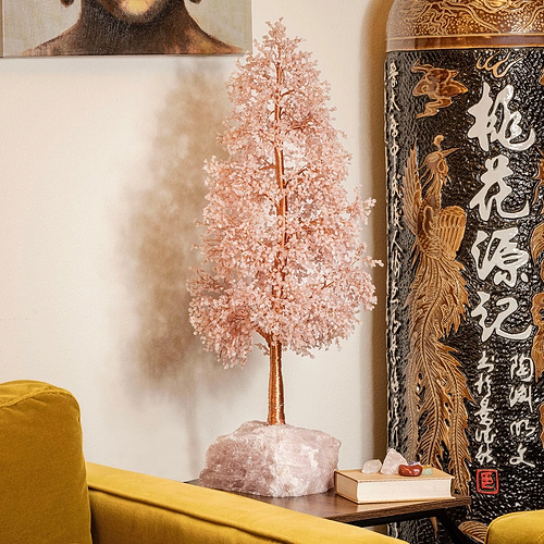 Karma and Luck  Tree of life  -  Emotional Growth - XXL Rose Quartz Feng Shui Tree