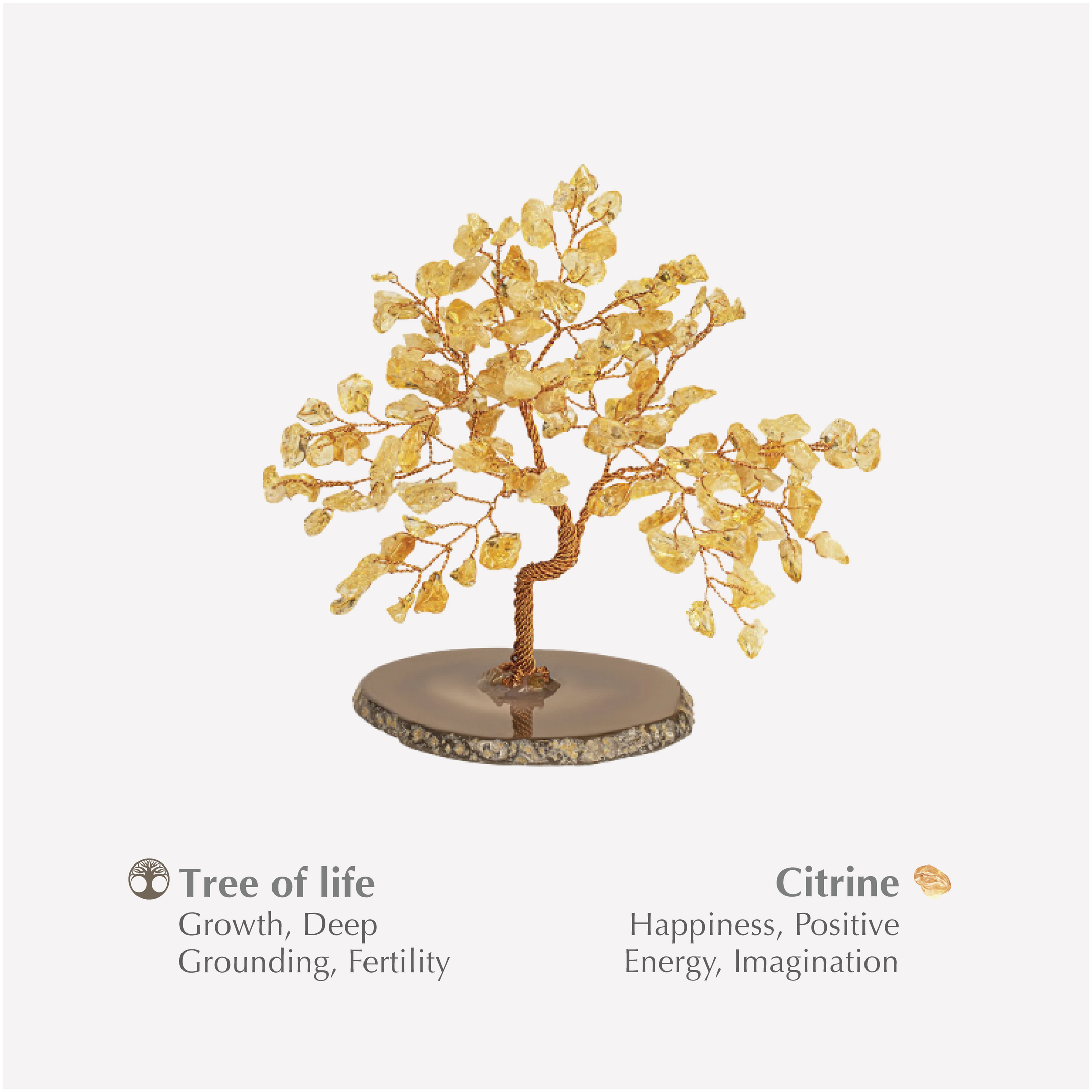 Karma and Luck  Tree of life  -  Happiness Evoker Citrine Feng Shui Tree