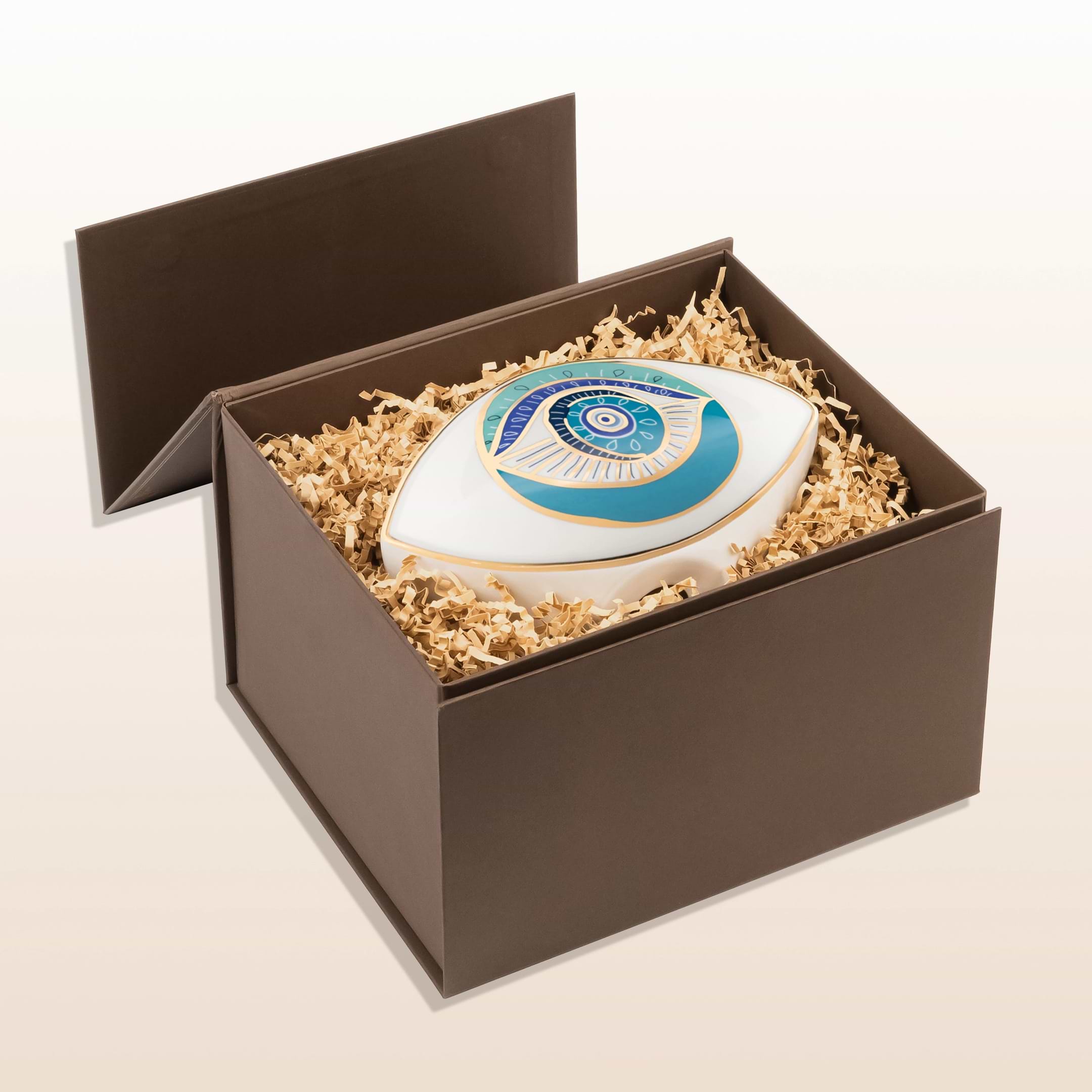 Protected with Positivity - Evil Eye Ceramic Statue