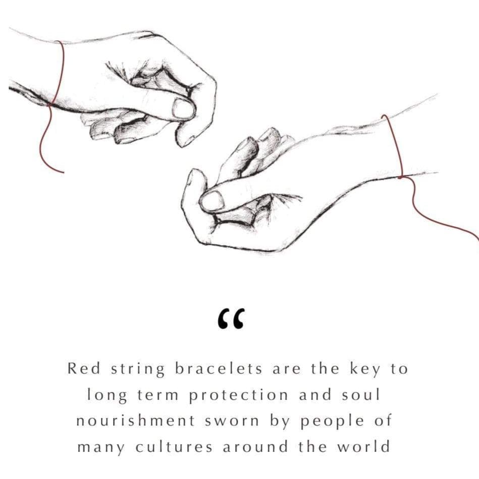 Karma and Luck  Bracelets - Red Womens  -  Ultimate Shield- Navy Enamel Hamsa Red String Bracelet