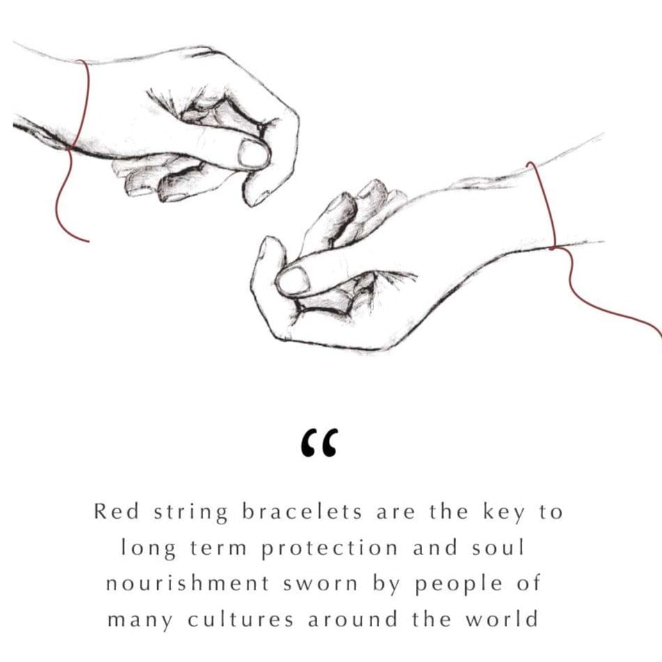 Karma and Luck  Bracelet  -  Devoted to Love - Evil Eye Heart Charm Red String Bracelet