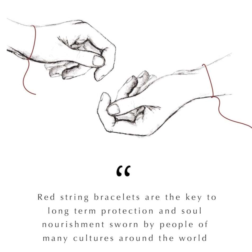 Karma and Luck  Bracelet  -  Balanced Understanding - Enamel Chakra Bar Red String Bracelet