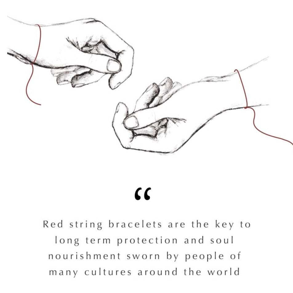 Karma and Luck  Bracelet  -  Courageous Wit - Triple Evil Eye Kids Red Bracelet