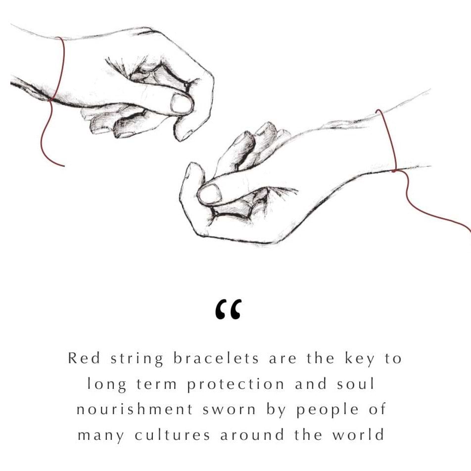 Karma and Luck  Bracelet  -  Powerful Protection - Gold Evil Eye Red String Bracelet