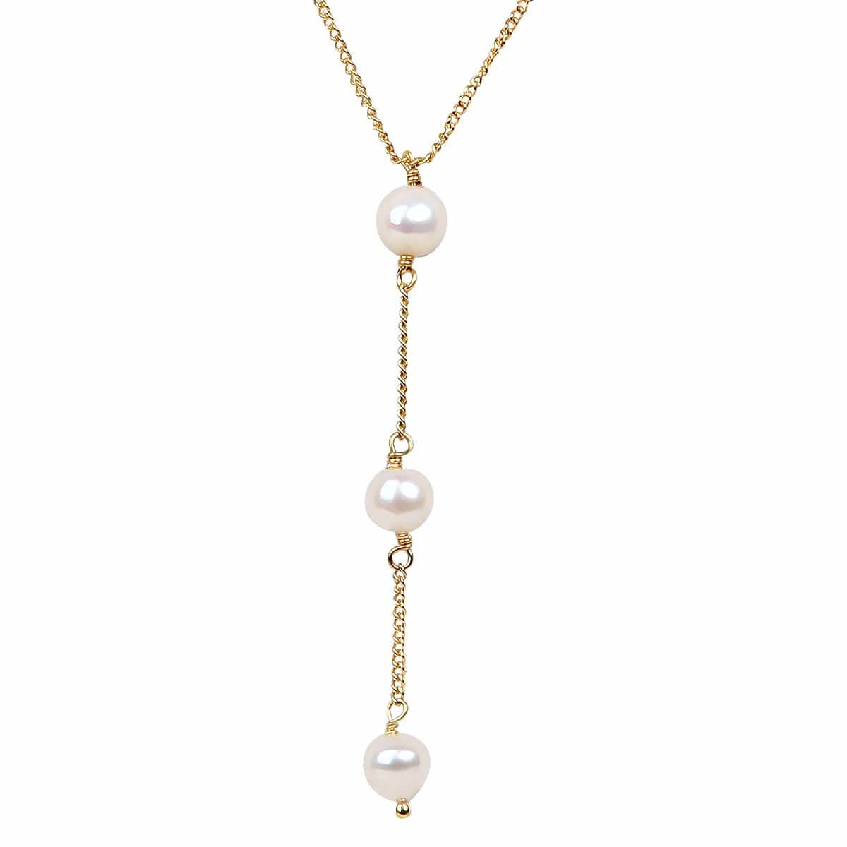 Karma and Luck  Necklace  -  BR/GP Y NECKLACE PEARL