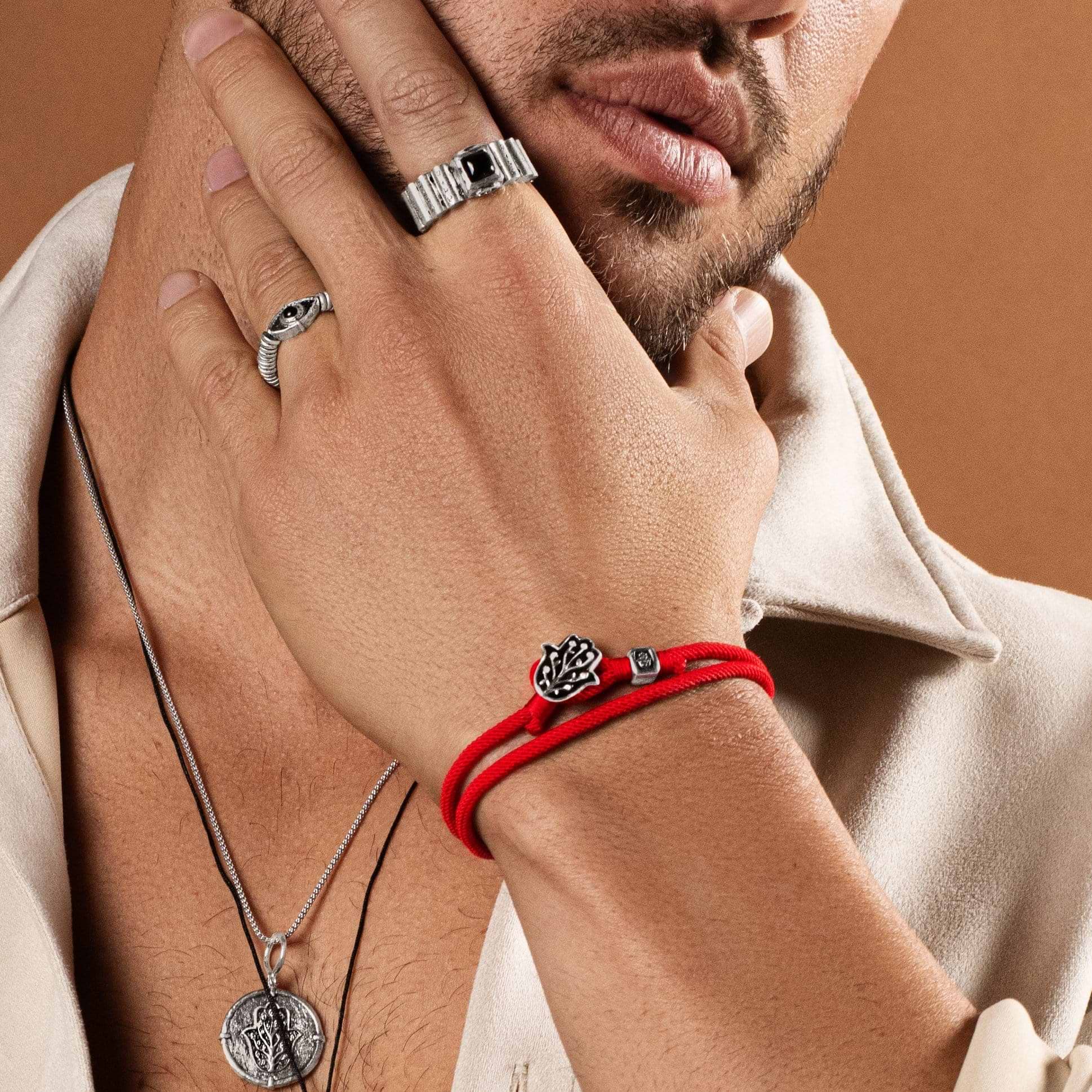 Karma and Luck  Bracelet  -  Ultimate Protection - Hamsa Red String Double Wrap