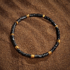 Karma and Luck  Bracelets - Mens  -  Grounded in Protection - Hematite Onyx Bracelet