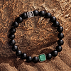 Karma and Luck  Bracelets - Mens  -  Abundant Positivity - Onyx Malachite Bracelet