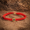 Karma and Luck  Bracelets - Red Mens  -  Optimistic Belief - Red String Evil Eye Charm Bracelet