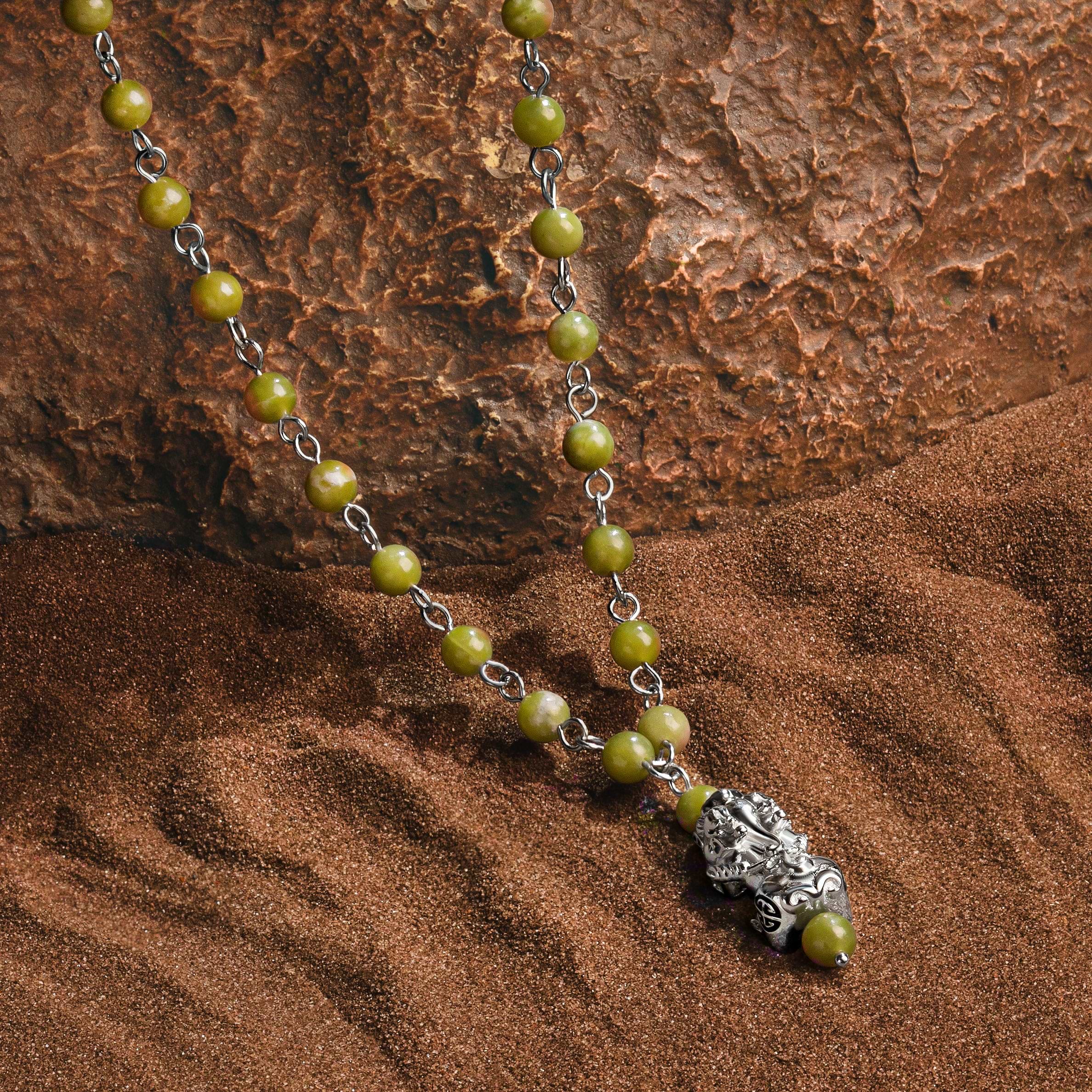 Picture of Powerful Warrior - Jade Dragon Charm Necklace