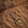 Karma and Luck  Necklaces - Mens  -  Ultimate Power - Lion Box Pendant Necklace