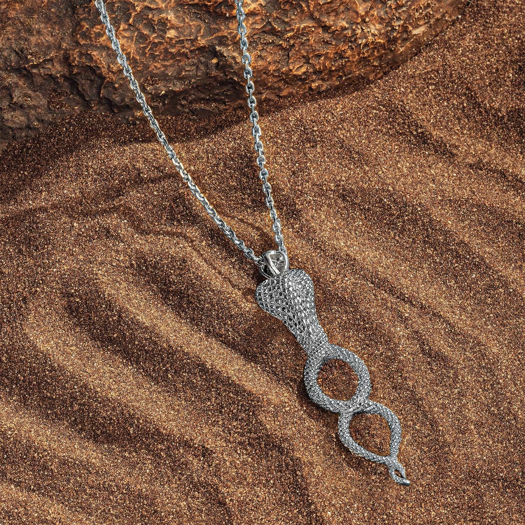 Karma and Luck  Necklaces - Mens  -  Creative Transformation - Snake Infinity Pendant Necklace