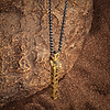 Karma and Luck  Necklaces - Mens  -  Protected & Grounded - Cobra Hieroglyphics Bar Pendant Necklace