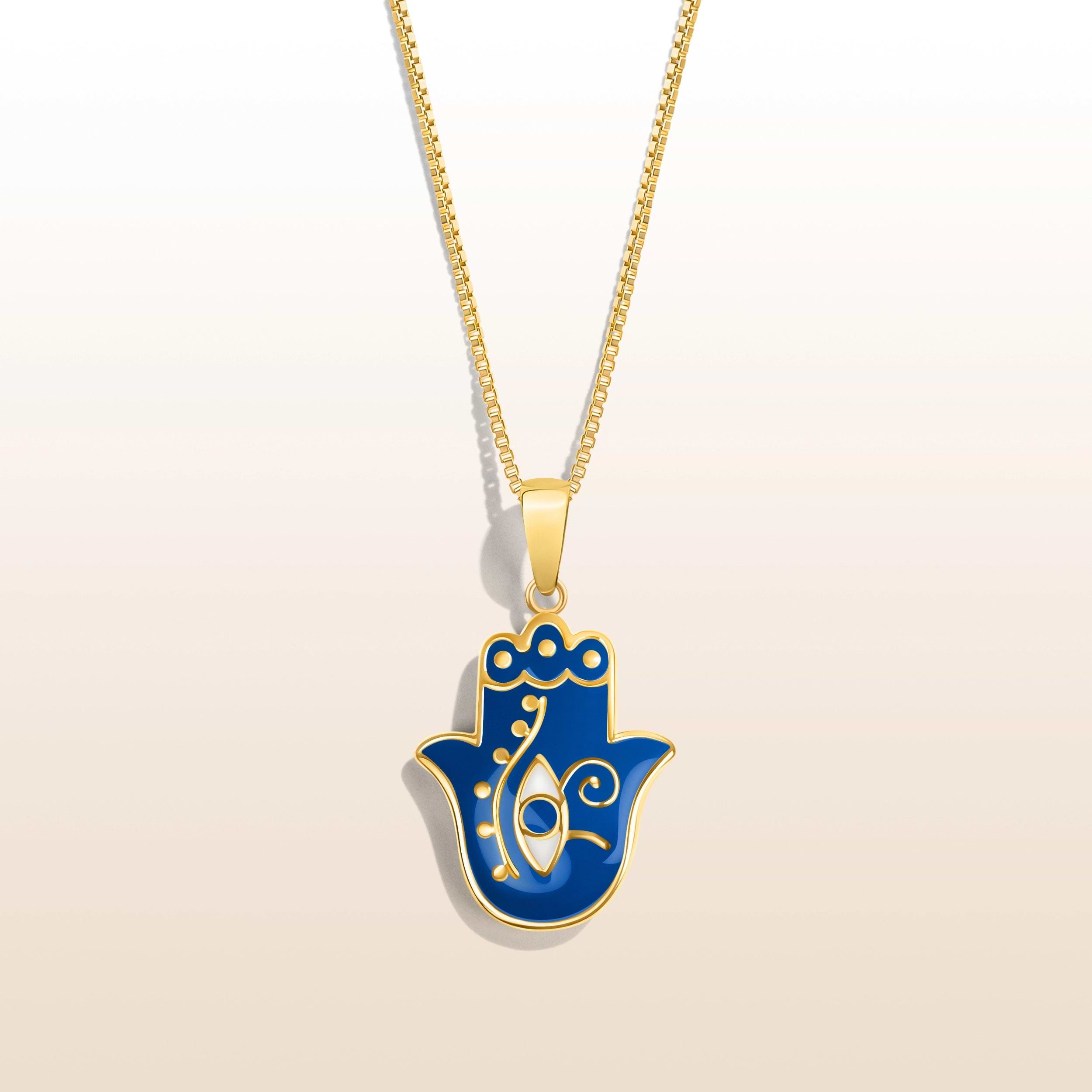 Picture of Infinite Peace - Gold Plated Hamsa Pendant Necklace