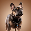 Karma and Luck  Pets  -  Protected Freedom - Bronze Enamel Evil Eye Hamsa Large Dog Tag