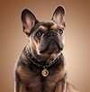 Karma and Luck  Pets  -  Steadfast Love - Bronze Rainbow Chakra Large Dog Tag