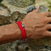 Karma and Luck  Bracelets - Red Mens  -  Optimistic Perspective - Red String Evil Eye Charm Bracelet