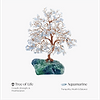 Karma and Luck  Tree of life  -  Aquamarine Feng Shui Copper Money Tree