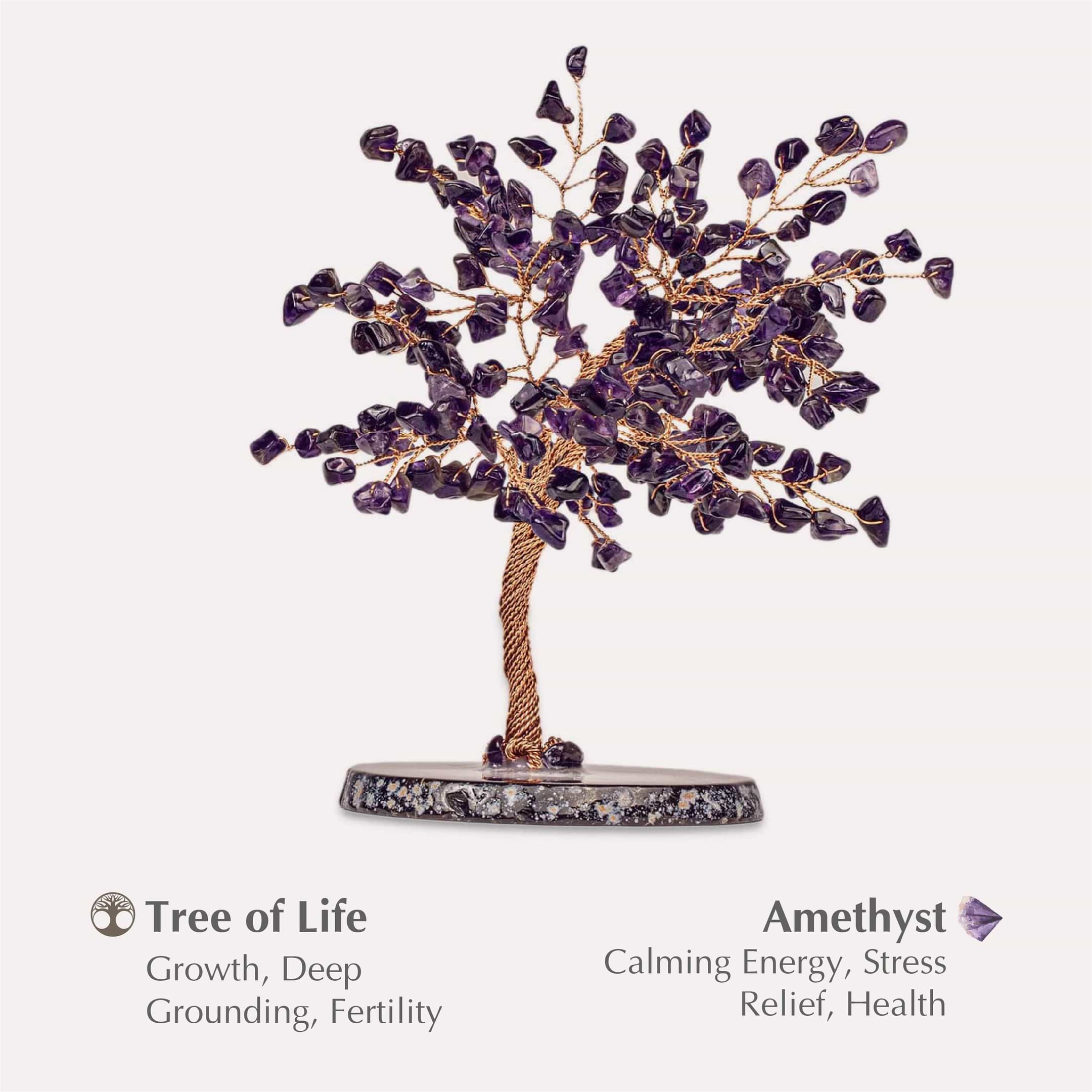Karma and Luck  Tree of life  -  Oasis Feng Shui Amethyst Crystal Tree