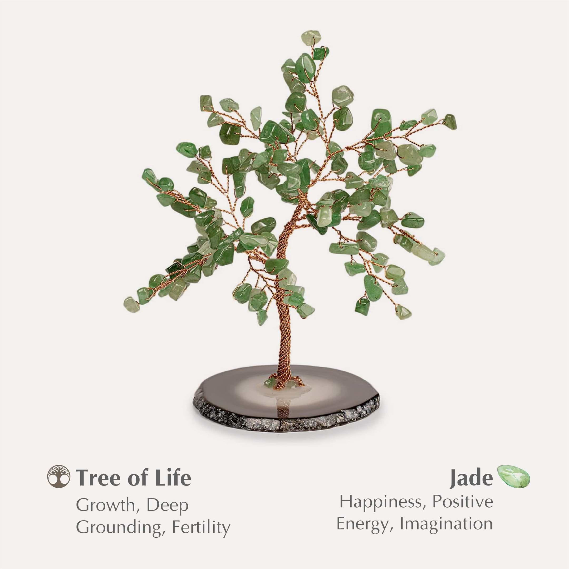 Karma and Luck  Tree of life  -  Success Feng Shui Jade Stone Tree