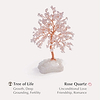 Karma and Luck  Tree of life  -  You Are Loved - Rose Quartz Stone Feng Shui Tree