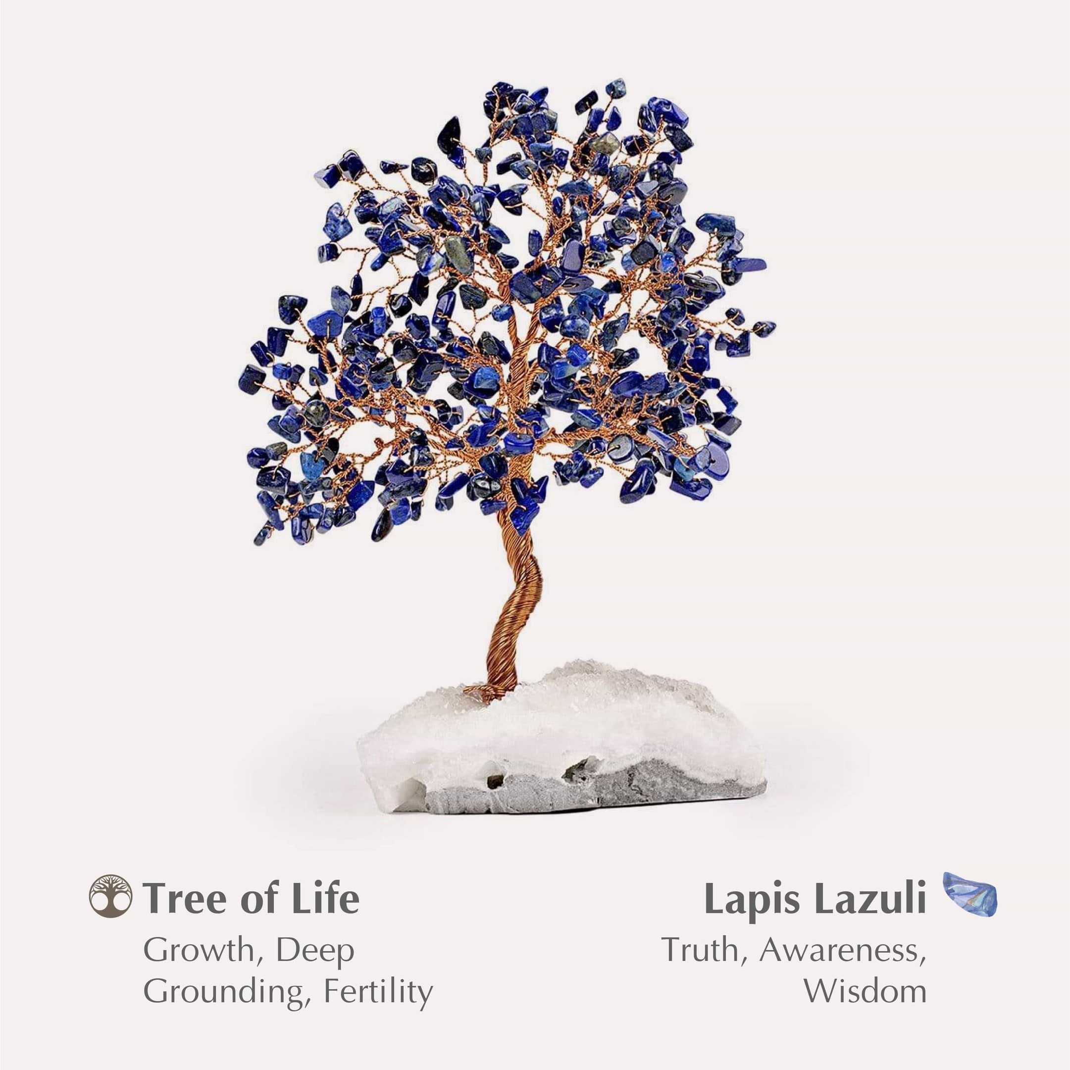 Karma and Luck  Tree of life  -  Trust Yourself - Lapis Lazuli Medium Size Feng Shui Tree