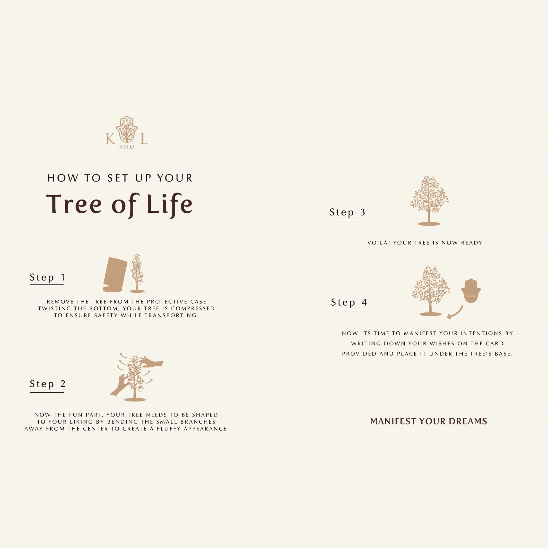 Karma and Luck  Tree of life  -  Protection Amber Feng Shui Tree