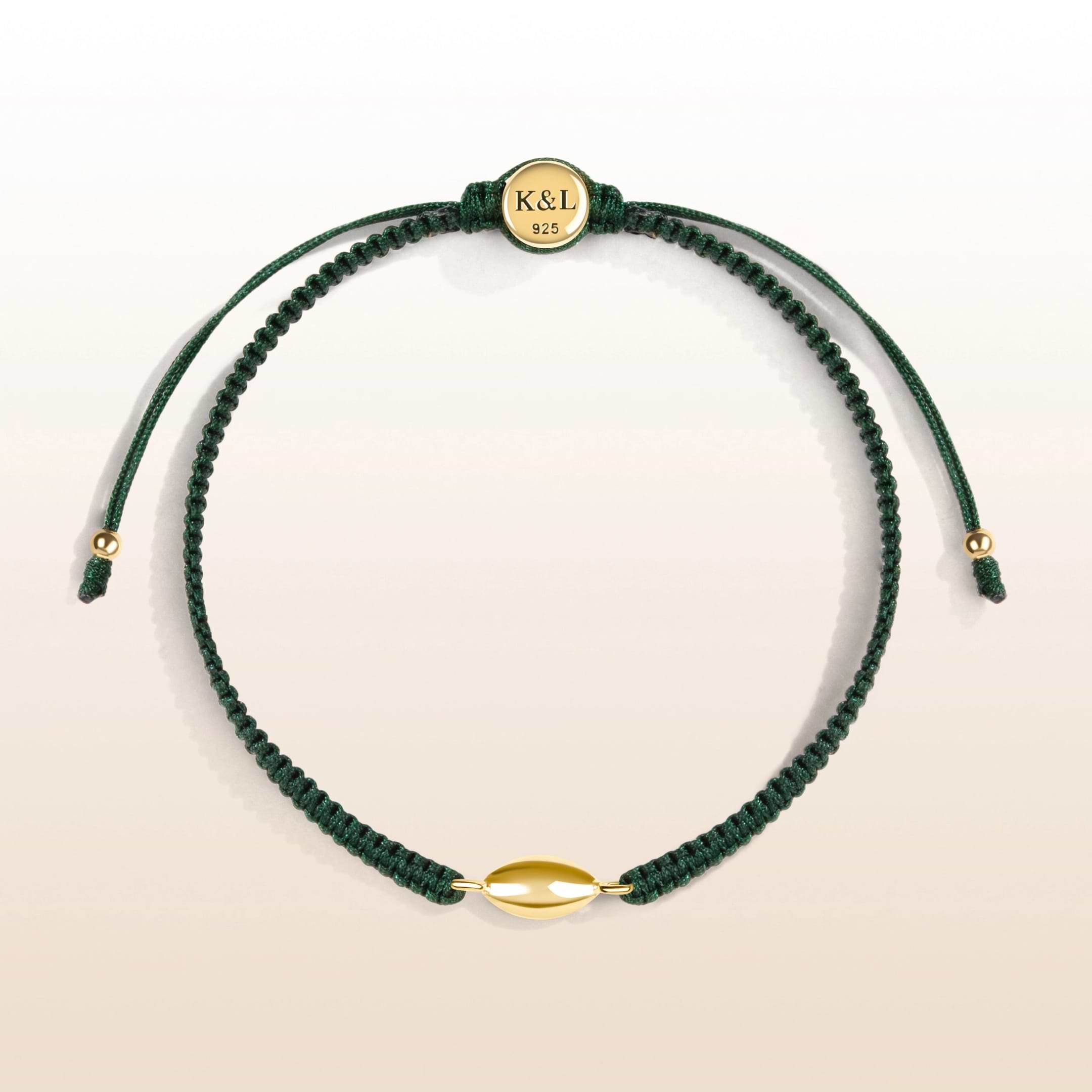 Cosmic Renewal - Green String Evil Eye Charm Bracelet
