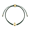 Karma and Luck  Bracelets  -  BR GP White Enamel Buddha Green Bracelet