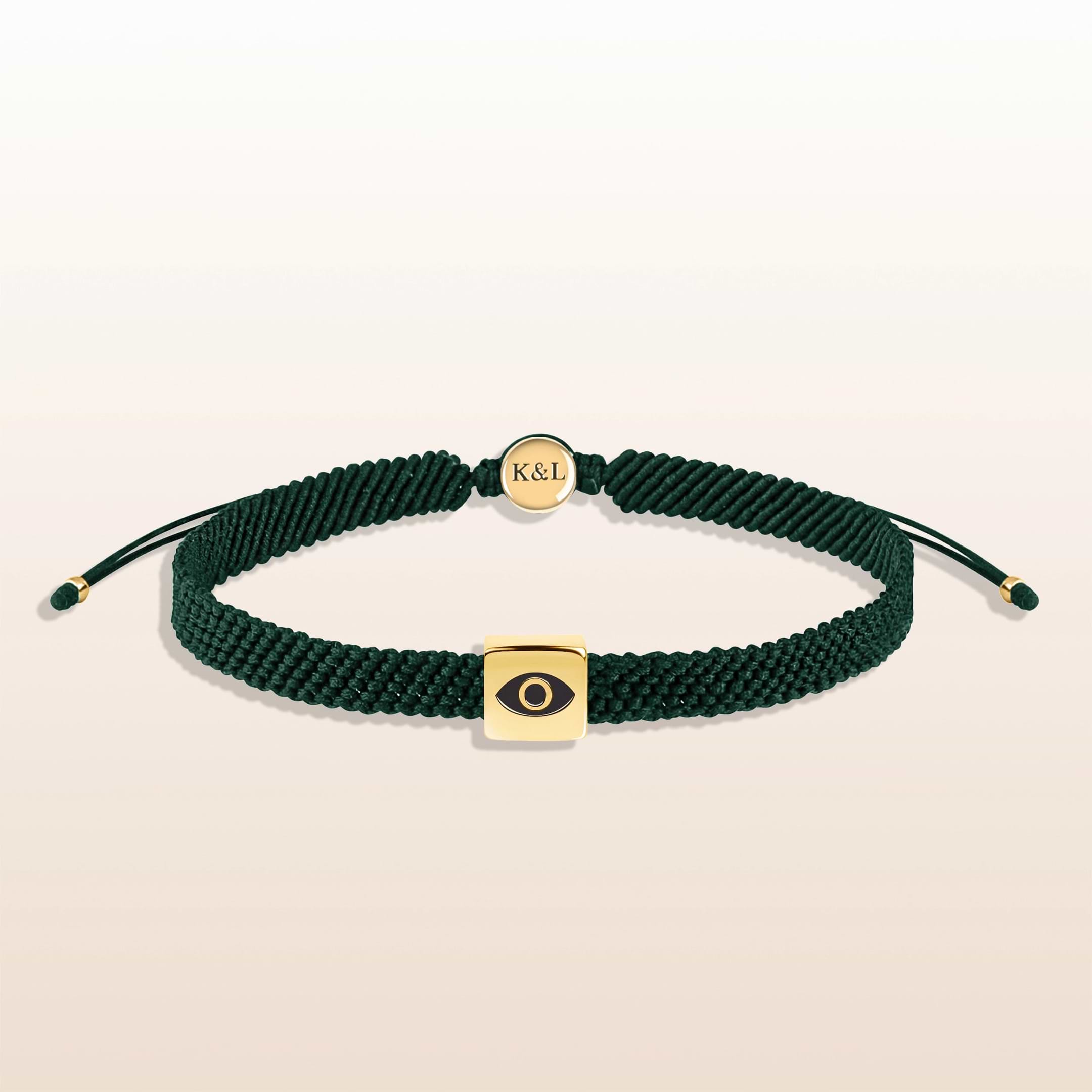 Picture of Blessed Spirit - Green String Evil Eye Charm Bracelet
