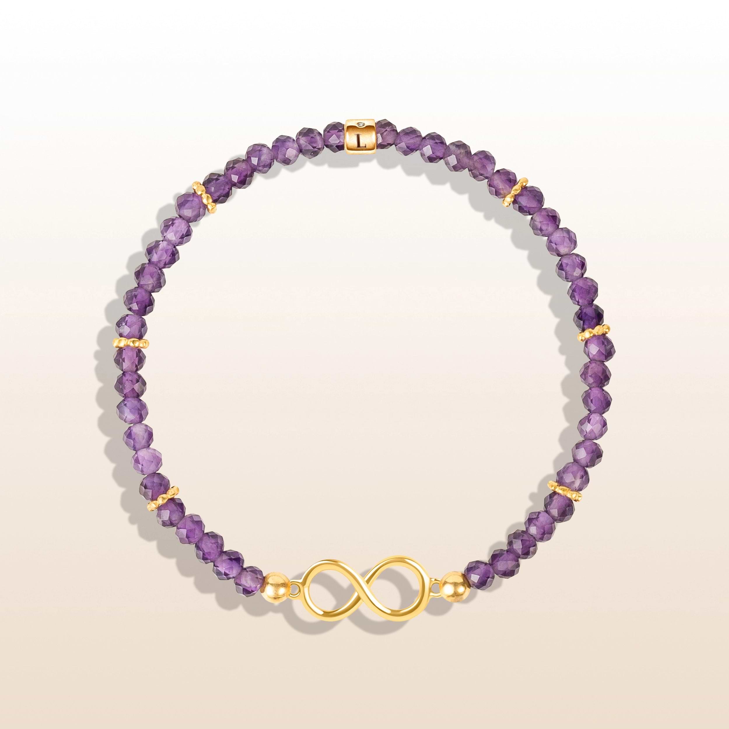 Picture of Eternal Bliss - Amethyst Infinity Charm Bracelet