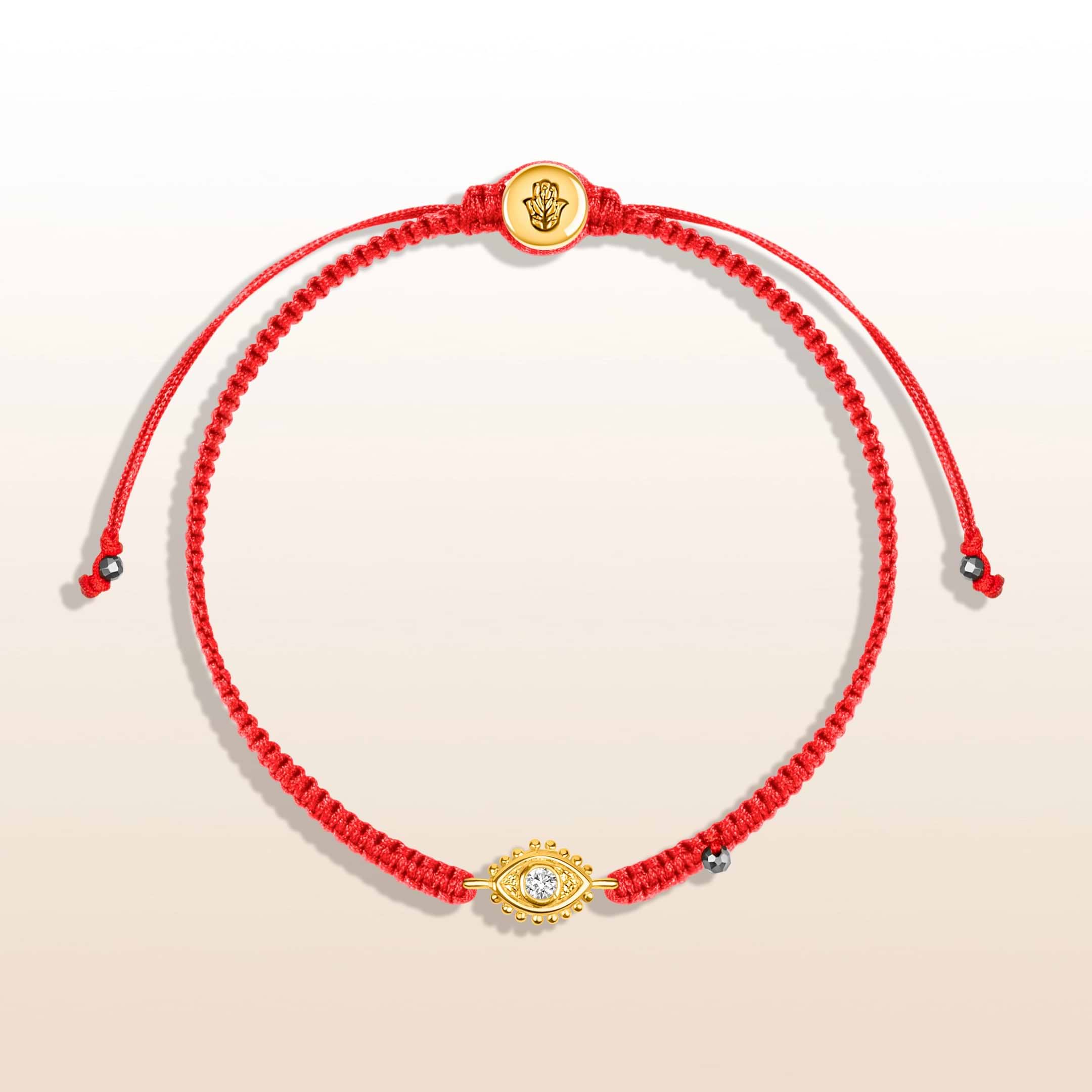 Powerful Protection - Hematite Gold Evil Eye Red String Bracelet