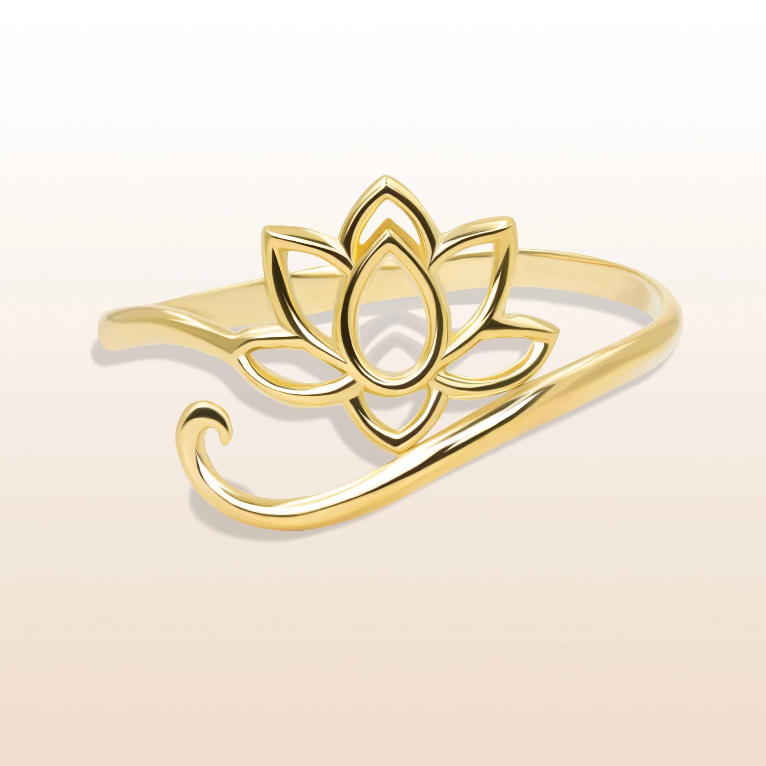 Spiritual Enlightenment - Lotus Charm Arm Cuff
