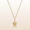 Steadfast Hope - Emerald Turtle Charm Necklace