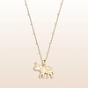 Infinite Wisdom - Gold Plated Elephant Pendant Necklace